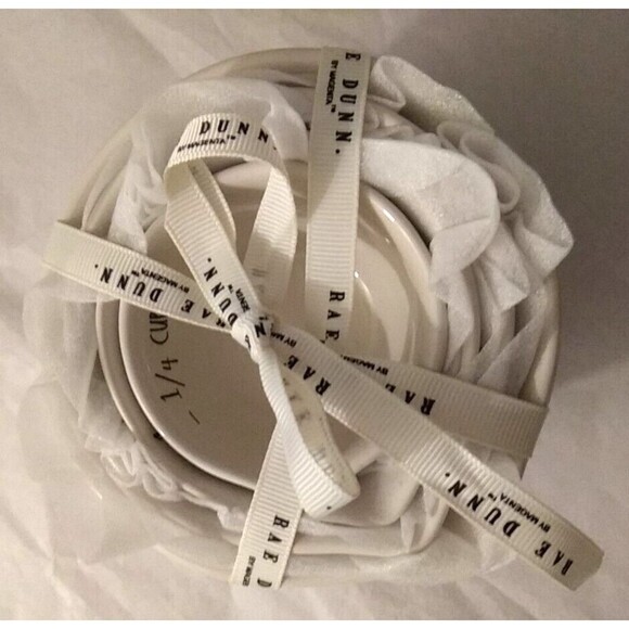 RAE DUNN 4 Piece Set ICON Ceramic Pottery Measuring Cups Magenta NWT - Picture 6 of 9